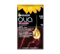 Garnier Olia Red Lacquers Permanent Hair Dye, Full Grey Coverage, Intense Shine & Softness, Ammonia & Silicone-Free, Shade: 5.52 Glassy Merlot