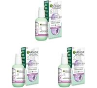 Garnier Organic Lavandin & Hyaluronic Acid Serum Cream, 2in1 Formula With Hyaluronic Acid serum & Hydrating Moisturiser, Replumps Skin & Reduces Fine Lines, Organic & Vegan Formula, 50ml (Pack of 3)