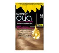 Garnier Permanent Hair Colour - Ammonia Free - With Natural Flower Oils - Natural Blonde (8.0) - Olia