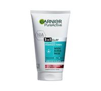 Garnier Pure Active 3in1 Clay Mask-Wash-Scrub 150ml, With Clay, Eucalyptus & Salicylic Acid, Face Cleanser For Oily Skin, Packaging May Vary