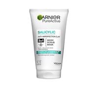 Garnier Pure Active 3in1 Clay Wash Scrub Mask Oily Skin 50ml