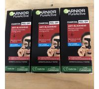 Garnier Pure Active Charcoal Anti Blackhead Peel off Mask 50ml X3