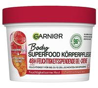 Garnier Refreshing Body Care for Dry Skin, Body Butter with Watermelon and Hyaluronic Acid, for up to 48 Hours of Moisture, Body Superfood, 1 x 380 ml