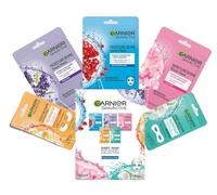 Garnier Sheet Mask Discovery Collection, Face & Eye Sheet Masks for Dehydrated, Dull and Tired Skin, With Hyaluronic Acid and Glycerine, Skin Active, Pack of 5