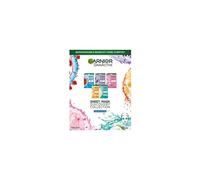 Garnier Sheet Mask Discovery Collection, Face & Eye Sheet Mask set for Dehydrated, Dull and Tired Skin, Pack of 5 Sheet Masks