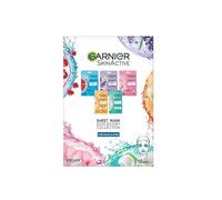 Garnier Sheet Mask Discovery Collection, Face & Eye Sheet Masks for Dehydrated, Dull and Tired Skin, With Hyaluronic Acid and Glycerine, Skin Active, Pack of 5