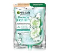 GARNIER Skin Active - Face Mask Made of Gel Tissue Hyaluronic Cryo Jelly - Against Fatigue & Refreshing Effect - Glycerin, Menthol & Hyaluronic Acid - Vegan & Cruelty Free - Tired Skin - Pack of 1