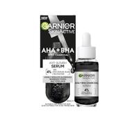 Garnier Skinactive 4% AHA + BHA (Salicylic Acid) & Niacinamide Charcoal Serum, Resurface & Smooth Skin Texture, Improve Appearance Of Marks & Blemishes, Suitable for Sensitive Skin, 30ml