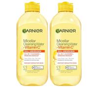 Garnier SkinActive Micellar Cleansing Water with Vitamin C, to Cleanse Skin, Remove Makeup, and Brighten Dull Skin, 2 Count (Packaging May Vary)