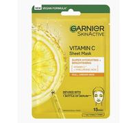 Garnier SkinActive Moisture Bomb Vitamin C Sheet Mask, Hydrating & Brightening Face Mask, Enriched With Vitamin Cg & Hyaluronic Acid Serum