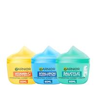 Garnier Sorbet Cream 3 PACK Vitamin C* Fresh & Bright, Hyaluron & Plump and Salicylic Fresh & Matte Hydrating Sorbet Cream 85ml