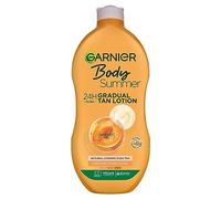 Garnier Summer Body Gradual Tan Moisturiser, For A Radiant, Sun Kissed Glow, Suitable For Face and Body, 24 Hour Hydration and A Natural Even Tan, Fast Absorption, Vegan Formula, Deep, 250 ml