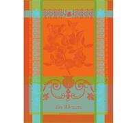 Garnier Thiebaut Les Abricots Orange (Orange Apricots) French Kitchen Towel 22"x30", Cotton, Jacquard