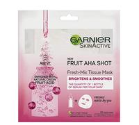 Garnier Tissue Mask, Hydrating, Brightening, Smoothing Fresh-Mix Face Sheet Mask with Fruit AHA Shot
