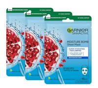 Garnier TRIPLE Moisture Bomb Tissue Mask, Pomegranate Hydrating Tissue Face Sheet Mask Dehydrated Skin 32 g
