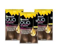 Garnier TRIPLE Olia Permanent Hair Dye, No Ammonia Full Grey Coverage 6.0 Light Brown