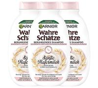 Garnier True Treasures Soothing Shampoo Gentle Oat Milk for Sensitive Hair and Sensitive Scalp, 3 x 250 ml