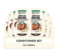 Garnier Ultimate Blends Coconut Milk & Macadamia Smoothing and Nourishing Vegan Conditioner for curly hair 6 x 400 ml