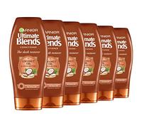 Garnier Ultimate Blends Conditioner | Sleek Restorer With Coconut Oil & Cocoa Butter Smoothing for Sleek, Smooth, Frizz-Free Hair | 360 ml | Pack of 6
