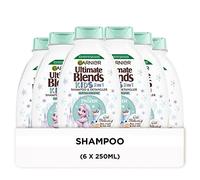 Garnier Ultimate Blends Kids Delicate Oat Milk & Rice Cream No Tears Easy Detangling Shampoo for all Hair Types 6 x 250 ml