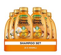 Garnier Ultimate Blends Marvellous Oils Shine Enhancing Vegan Shampoo for Dull Hair Enriched with Argan & Camellia Oil 6 x 400 ml