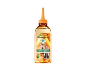 Garnier Ultimate Blends Repairing Papaya Hair Drink Conditioner 200ml | Instant Lamellar Water, Rinse-Out Liquid Conditioner, For Long Dull Hair, Frizz Free, Mirror Shine, Vegan, Cruelty Free