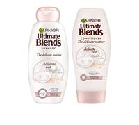 Garnier Ultimate Blends Shampoo & Conditioner Set | Delicate Oat With Rice Cream & Oat Milk Soothing for Sensitive Scalp & Fragile Hair | 400 ml