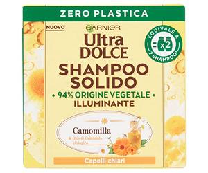 Garnier Ultra Dolce Chamomile Shampoo for Light Hair with 100% Eco-Friendly Plastic Free Packaging 60g