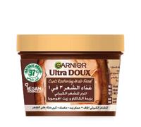 Garnier Ultra Doux Curly Hair Restoring Vegan Hair Mask with Cocoa Butter & Jojoba Oil Deep Conditioning for Nourished 390ml
