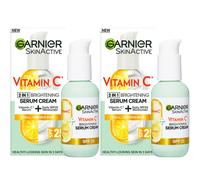 Garnier Vitamin C 2in1 Brightening Serum Cream Glow Boosting 50ml (Set Of 2)
