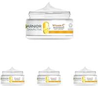 Garnier Vitamin C Brightening Day Cream 50ml, Face Moisturiser to Nourish Skin, Smooth Lines & Boost Glow, With Vitamin C and Super Citrus For Radiant, Healthy Skin (Pack of 4)