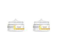 Garnier Vitamin C Brightening Day Cream 50ml, Face Moisturiser to Nourish Skin, Smooth Lines & Boost Glow, With Vitamin C and Super Citrus For Radiant, Healthy Skin (Pack of 2)