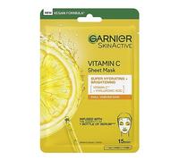 Garnier SkinActive Moisture Bomb Vitamin C Sheet Mask, Hydrating & Brightening Face Mask, Enriched With Vitamin Cg & Hyaluronic Acid Serum