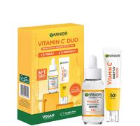 Garnier Vitamin C Brightening Serum & Glow UV Fluid SPF 50+ Face Duo Set