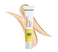 Garnier Vitamin C* Daily UV Brightening Fluid Sheer Glow, SPF50+, 40ml | Prevents and Corrects Sun Damage, Evens Skin Tone, For Face and Neck, For All Skin Types, Vegan & Cruelty-Free