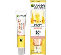 Garnier Vitamin C Daily UV Brightening Fluid Sheer Glow, SPF50+, Prevents + Corrects Sun Damages + Evens Skin tone, Face & Neck, For all skin types
