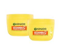 Garnier Vitamin C* Fresh & Bright Hydrating Sorbet Cream DOUBLE, 4% Vitamin C* & Niacinamide, Ultra Fresh & Light, For Dull, Uneven Skin, Cruelty Free International & Vegan - 85ml
