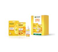 Garnier Vitamin C* Glow Getter Giftset - Face Serum, Sheet Mask & Eye Mask | Brightens Skin, Reduces Dark Spots, Evens Skin Tone, For Dull Skin
