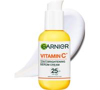 Garnier Vitamin C* Serum Cream, Brightening Face Moisturiser, SPF25, 50ml | With 20% Vitamin C*, Hydrates, Protects and Reveals Bright Glowing Skin, Organic, Cruelty-Free & Vegan, All Skin Types