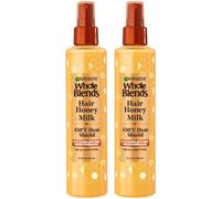 Garnier Whole Blends Hair Honey Milk 450F Heat Protectant Spray For All Hair Types With Up To 100 Hrs of Frizz Control 85 Fl Oz 2 Count