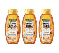 Garnier Whole Blends Moroccan Argan & Camellia Oils Illuminating Shampoo for Silky Shine, 12.5 Fl Oz, 3 Count (Packaging May Vary)