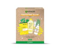 Garnier's Radiating Glow Gift Set for Face, with Vitamin C Serum, Face Mask, Micellar Cleansing Water & Eye Cream, Approved by Cruelty Free International