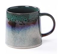 Garnome Large Ceramic Coffee Mugs, 20 oz Handmade Pottery Mug, Big Tea Cups with Handle for Office and Home, Dishwasher and Microwave Safe (Ink Green)