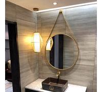 GAROEN Makeup Mirror, Vanity Mirror Nordic Bathroom Mirror Wall Decoration Minimalist Modern Bathroom Mirror Toilet Great Circle Makeup Mirror