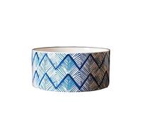 GAROEN Planters Small Flower Pot Ceramic Flower Pot Coffee Table Office Desktop Decorative Flower Pot Blue Printed Flower Pot (E)