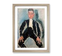 Garon Dhonneur By Chaim Soutine Classic Painting Framed Wall Art Print, Ready to Hang Picture for Living Room Bedroom Home Office Décor, Oak A3 (34 x 46 cm)
