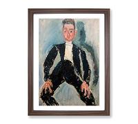 Garon Dhonneur By Chaim Soutine Classic Painting Framed Wall Art Print, Ready to Hang Picture for Living Room Bedroom Home Office Décor, Walnut A3 (34 x 46 cm)