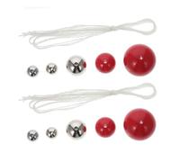 Garosa 10 Pcs Single Pendulum Ball Set Steel Plastic Balls with 2 Ropes for Physics Experiment Mechanics Classroom Teaching (Single Pendulum 5 Ball Set)