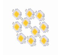 Garosa 10Pcs 10W LED COB SMD Chip Light, Aluminum Support, High Power, No Shadow Bright Bulbs for Home Spotlight (Warm White)