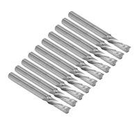 Garosa 10PCS 2.0mm End Mill Cutter Large Spiral Chip Removal Space, Tungsten Steel, Carving, Cutting, Engraving, Milling in Wood, Acrylic, Plastic, PVC, MDF, Nylon, Resin, Hardwood (Single blade)